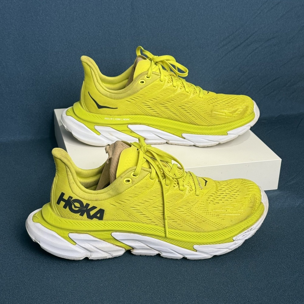 Hoka One One Clifton Edge Mens Size 9 Running Shoes Yellow 1110511 CSWH